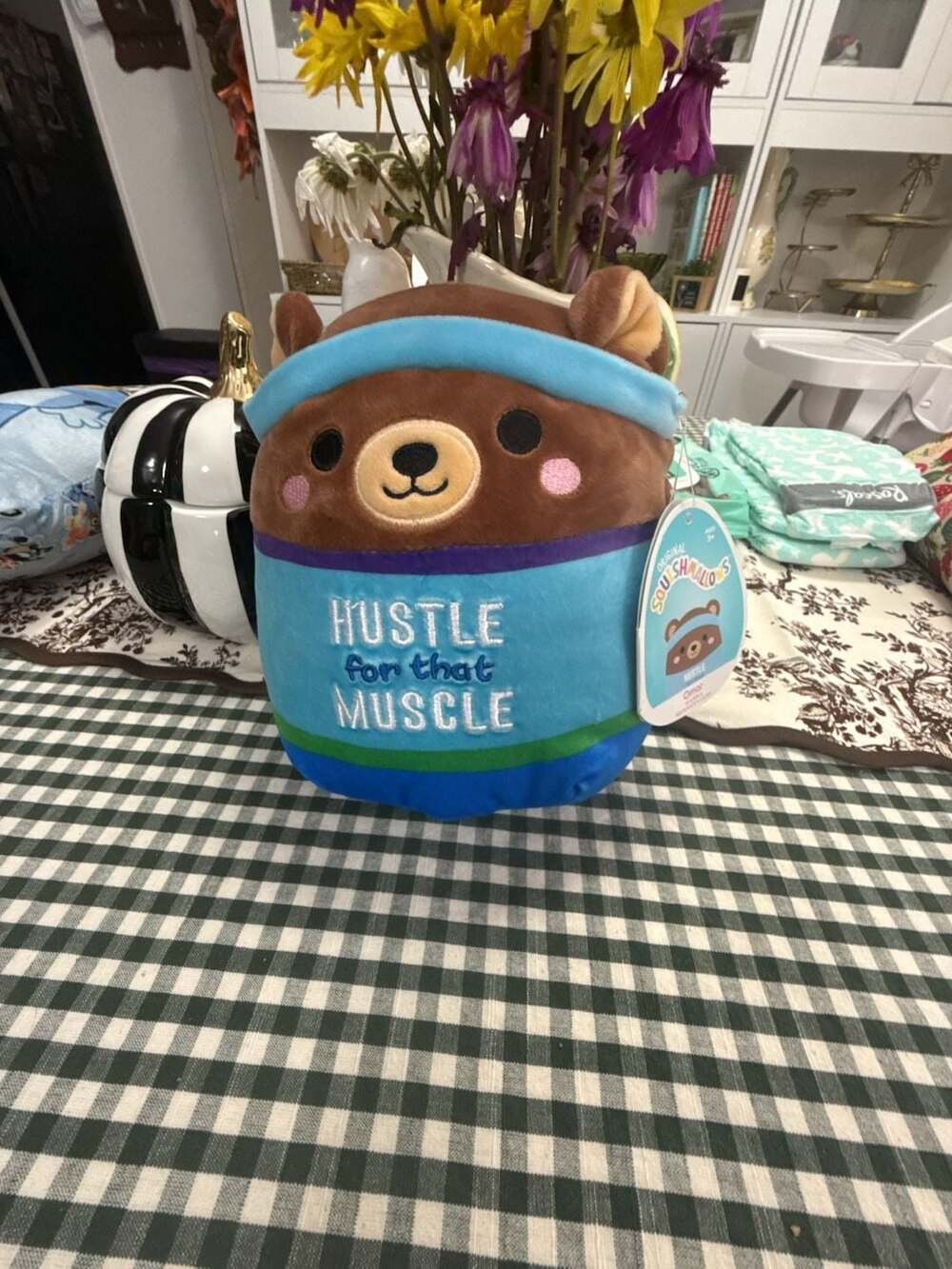 Squishmallows Omar the Brown Bear Hustle for that Muscle  Plush 7.5"